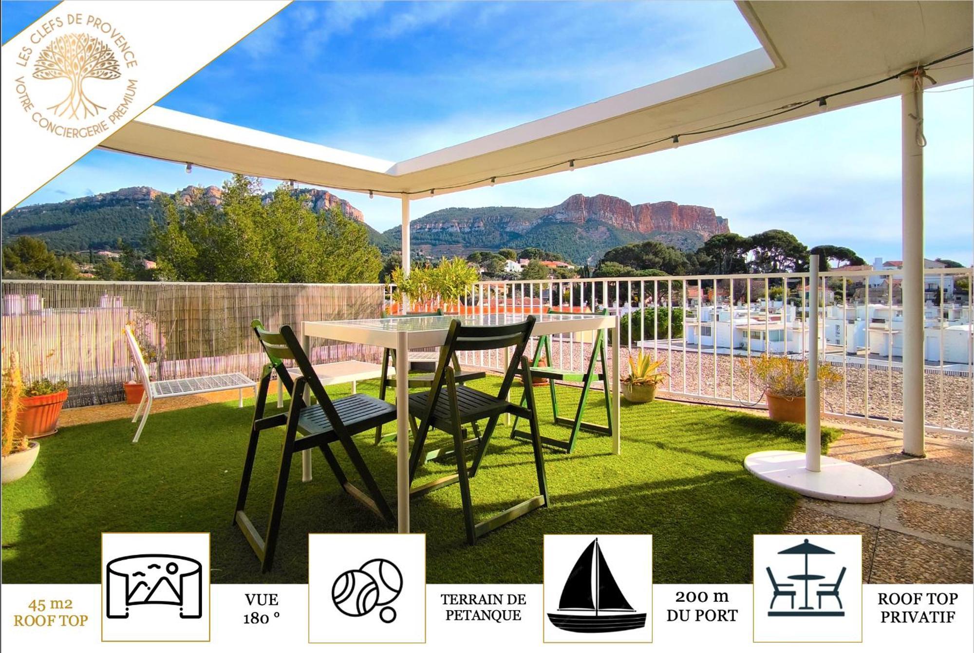 Sunset Garden - Roof Top 45 M2 Vue Mer / Cap Canaille Cassis Luaran gambar